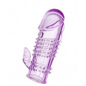 Фиолетовая насадка с коготком и шипами - 13 см. - Toyfa Basic - в Рубцовске купить с доставкой