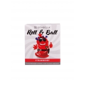 Стимулирующий презерватив-насадка Roll   Ball Strawberry - Sitabella - купить с доставкой в Рубцовске