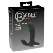 Черный вибромассажер простаты с функцией римминга Plug with Perineum Stimulator - 16,6 см. - Orion - в Рубцовске купить с доставкой