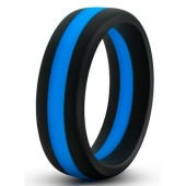 Черно-синее эрекционное кольцо Silicone Go Pro Cock Ring - Blush Novelties - в Рубцовске купить с доставкой