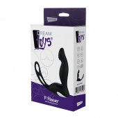Черный вибромассажер простаты P-PLEASER W ERECTION ENHANCE - Dream Toys - в Рубцовске купить с доставкой