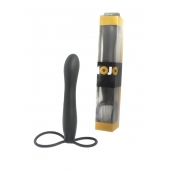 Черная насадка на пенис для двойной стимуляции Mojo BlackJack - 15 см. - Seven Creations - в Рубцовске купить с доставкой