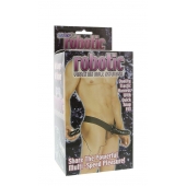 Мужской фаллопротез с вибрацией ROBOTIC MALE STRAP-ON BLACK - 17 см. - Seven Creations - купить с доставкой в Рубцовске