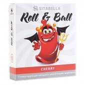 Стимулирующий презерватив-насадка Roll   Ball Cherry - Sitabella - купить с доставкой в Рубцовске