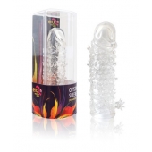 Закрытая прозрачная рельефная насадка Crystal sleeve - 13 см. - Erowoman-Eroman - в Рубцовске купить с доставкой