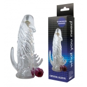 Закрытая прозрачная вибронасадка на пенис Crystal Sleeve Vibe - Erowoman-Eroman - в Рубцовске купить с доставкой