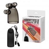 Дымчатая насадка-мастурбатор с вибрацией Vibrating Crystal Cap II - Baile - в Рубцовске купить с доставкой