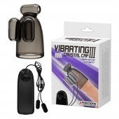 Дымчатая насадка-мастурбатор с вибрацией Vibrating Crystal Cap III - Baile - в Рубцовске купить с доставкой