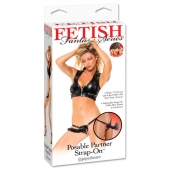 Черный податливый страпон Posable Partner Strap-On - 17,8 см. - Pipedream - купить с доставкой в Рубцовске