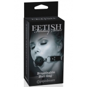 Черный кляп с дырочками Breathable Ball Gag - Pipedream - купить с доставкой в Рубцовске