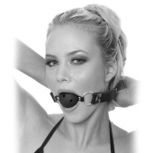 Черный кляп с дырочками Breathable Ball Gag - Pipedream - купить с доставкой в Рубцовске