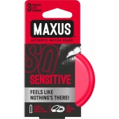 Ультратонкие презервативы в железном кейсе MAXUS Sensitive - 3 шт. - Maxus - купить с доставкой в Рубцовске
