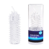 Закрытая рельефная насадка Crystal sleeve с усиками - 12 см. - Erowoman-Eroman - в Рубцовске купить с доставкой