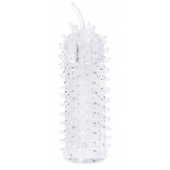 Закрытая рельефная насадка Crystal sleeve с усиками - 12 см. - Erowoman-Eroman - в Рубцовске купить с доставкой