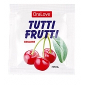 Пробник гель-смазки Tutti-frutti с вишнёвым вкусом - 4 гр. - Биоритм - купить с доставкой в Рубцовске