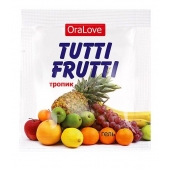 Пробник гель-смазки Tutti-frutti со вкусом тропических фруктов - 4 гр. - Биоритм - купить с доставкой в Рубцовске