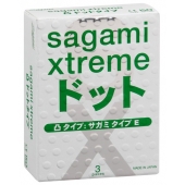 Презервативы Sagami Xtreme SUPER DOTS с точками - 3 шт. - Sagami - купить с доставкой в Рубцовске