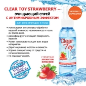 Очищающий спрей для игрушек CLEAR TOY Strawberry - 100 мл. - Биоритм - купить с доставкой в Рубцовске
