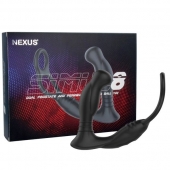 Черная анальная пробка NEXUS SIMUL8 с фиксацией на теле кольцами - Nexus Range - в Рубцовске купить с доставкой