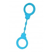 Голубые силиконовые наручники A-Toys без ключа - A-toys - купить с доставкой в Рубцовске