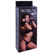 Черные кожаные наручники Naila - Rebelts - купить с доставкой в Рубцовске