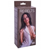 Коричневый поводок и чокер с кольцом Sofi - Rebelts - купить с доставкой в Рубцовске