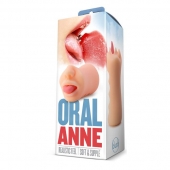 Телесный мастурбатор-ротик с язычком Oral Anne - Blush Novelties - в Рубцовске купить с доставкой