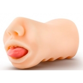 Телесный мастурбатор-ротик с язычком Oral Anne - Blush Novelties - в Рубцовске купить с доставкой