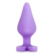 Фиолетовая анальная пробка Naughty Candy Heart Do Me Now - 8,9 см. - Blush Novelties - купить с доставкой в Рубцовске