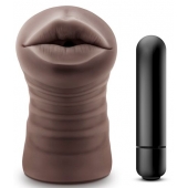 Коричневый мастурбатор-ротик Heather - Blush Novelties - в Рубцовске купить с доставкой
