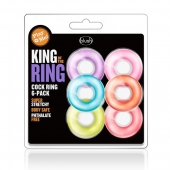 Набор из 6 эрекционных колец King of the Ring - Blush Novelties - в Рубцовске купить с доставкой