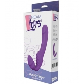 Фиолетовый безремневой вибрострапон DOUBLE DIPPER - Dream Toys - купить с доставкой в Рубцовске