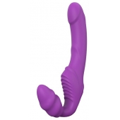Фиолетовый безремневой вибрострапон DOUBLE DIPPER - Dream Toys - купить с доставкой в Рубцовске