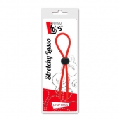 Красное эрекционное лассо с одной бусиной-утяжкой STRETCHY THIN LASSO - Dream Toys - в Рубцовске купить с доставкой