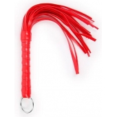 Красная плеть с рукоятью в оплетке - 28 см. - Notabu - купить с доставкой в Рубцовске