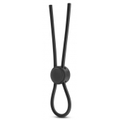 Черное силиконовое лассо на пенис SILICONE LOOP COCK RING - Blush Novelties - в Рубцовске купить с доставкой