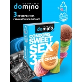Презервативы для орального секса DOMINO Sweet Sex с ароматом мороженого - 3 шт. - Domino - купить с доставкой в Рубцовске