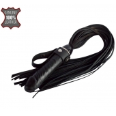 Черная плеть  Ковбой  с ручкой-фаллосом - 55 см. - Sitabella - купить с доставкой в Рубцовске