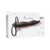 Черная вибронасадка для двойного проникновения Flirtini - 15,9 см. - Lola Games - купить с доставкой в Рубцовске