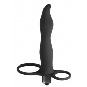 Черная вибронасадка для двойного проникновения Flirtini - 15,9 см. - Lola Games - купить с доставкой в Рубцовске