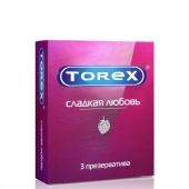 Презервативы Torex  Сладкая любовь  с ароматом клубники - 3 шт. - Torex - купить с доставкой в Рубцовске