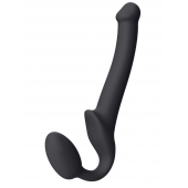 Черный безремневой страпон Silicone Bendable Strap-On S - Strap-on-me - купить с доставкой в Рубцовске