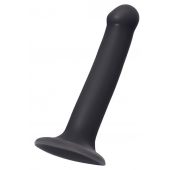 Черный фаллос на присоске Silicone Bendable Dildo M - 18 см. - Strap-on-me - купить с доставкой в Рубцовске