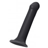 Черный фаллос на присоске Silicone Bendable Dildo L - 19 см. - Strap-on-me - купить с доставкой в Рубцовске