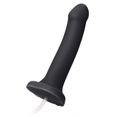 Черный фаллос с имитацией эякуляции Silicon Cum Dildo L - 19,6 см. - Strap-on-me - купить с доставкой в Рубцовске