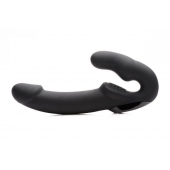 Черный безремневой страпон Urge Silicone Strap On с пультом ДУ - 24 см. - XR Brands - купить с доставкой в Рубцовске