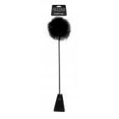 Черный стек Feather Crop с пуховкой на конце - 53,3 см. - Pipedream - купить с доставкой в Рубцовске