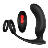 Черный массажер простаты REMOTE P-PLEASER - Dream Toys - в Рубцовске купить с доставкой
