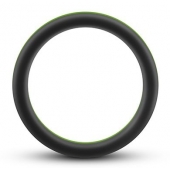 Черно-зеленое эрекционное кольцо Silicone Go Pro Cock Ring - Blush Novelties - в Рубцовске купить с доставкой