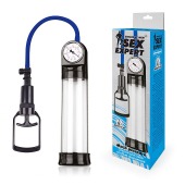 Прозрачная вакуумная помпа Sex Expert с манометром - Sex Expert - в Рубцовске купить с доставкой